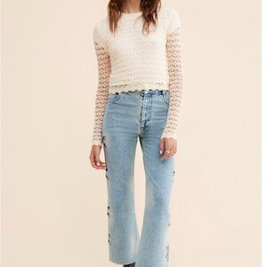 Free People Light Blue Flare Jeans